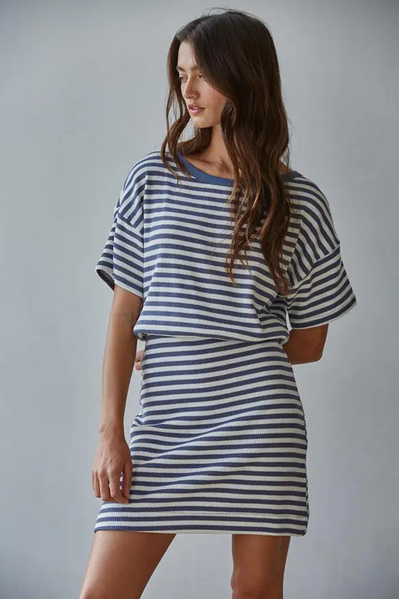 Marley Striped Mini Dress by Boutique 23