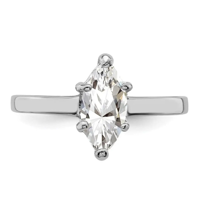 Marquise Cz Solitaire Ring by Fine Color Jewels