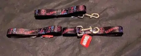 Marvel Deadpool Dog Leash 2-Pack, Snap-Clasp Nylon (New with Tags) by Price Is Right Miami