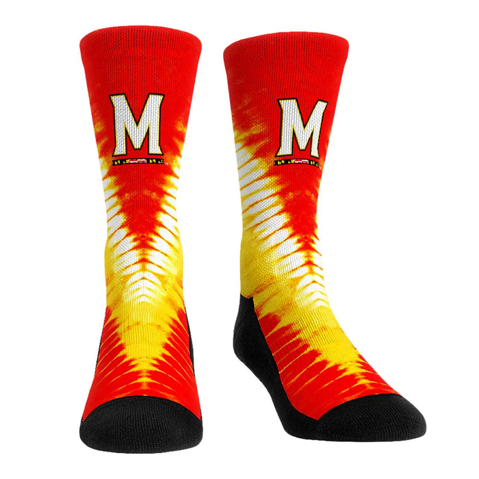 Maryland Terrapins - V Shape Tie Dye by Rock 'Em Socks