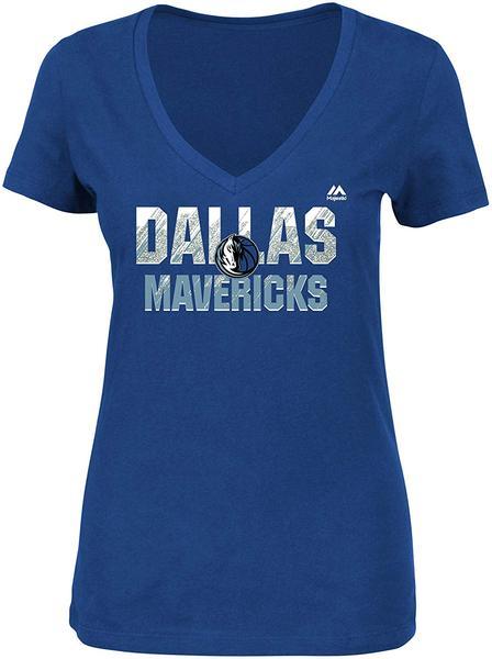 NBA Dallas Mavericks Womens Get Aggressive Short Sleeve V-Neck Tee, X-Large by Vanessa Jane
