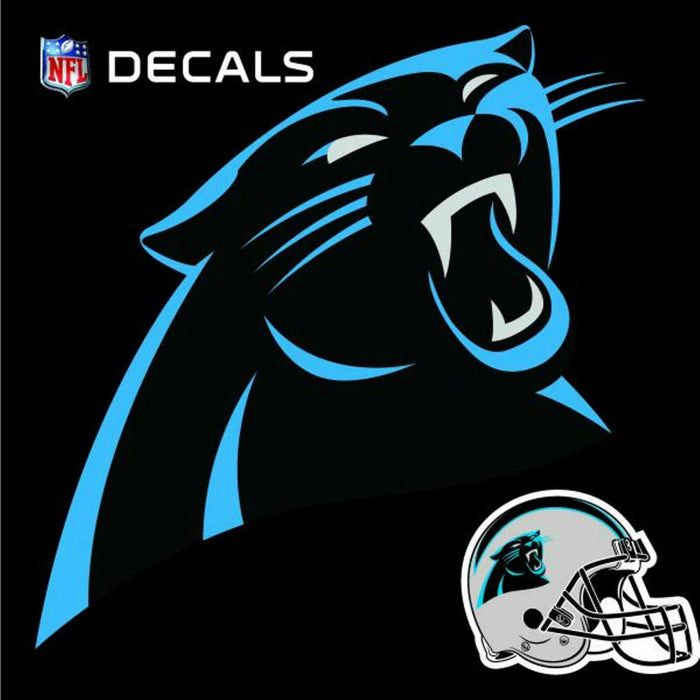 Carolina Panthers 8 Inch Logo Decal Sticker with Bonus Decal Flat Vinyl Auto Home
