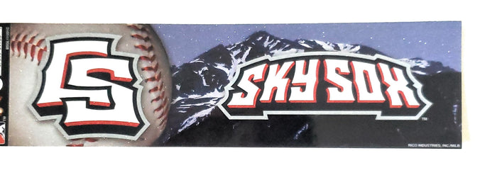 Colorado Springs Skysox Bling Style Traditional Bumper Sticker, 3x11 Inch, Full Adhesive Backing, Flat Vinyl, Officially Licensed