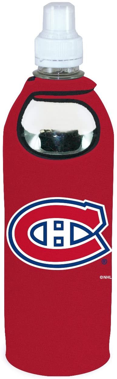 Montreal Canadiens 1/2 Liter Water Bottle Neoprene Beverage Insulator Holder Cooler with Clip Hockey