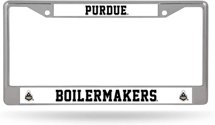 Purdue University Boilermakers Premium Metal License Plate Frame Chrome Tag Cover, 12x6 Inch