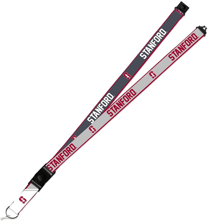 Stanford Cardinal Lanyard Keychain 2-sided Breakaway Clip GRAY University of