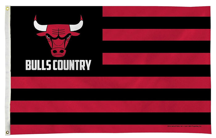 Chicago Bulls Flag Banner 3x5 Country Design Premium with Metal Grommets Outdoor House Basketball