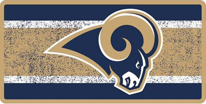 Los Angeles Rams Officially Licensed Mirrored Laser Cut Tag License Plate