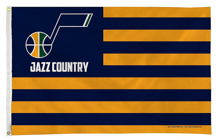 Utah Jazz Flag Banner 3x5 Country Design Premium with Metal Grommets Outdoor House Basketball