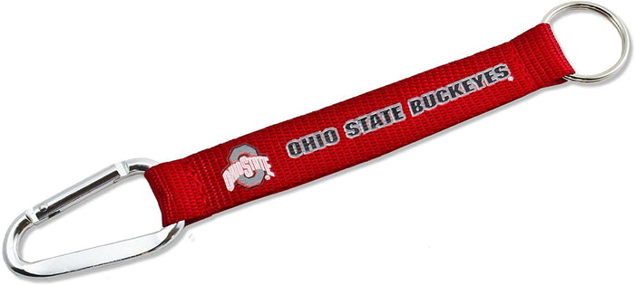 Ohio State University Buckeyes Carabiner Lanyard Keychain with Key Ring
