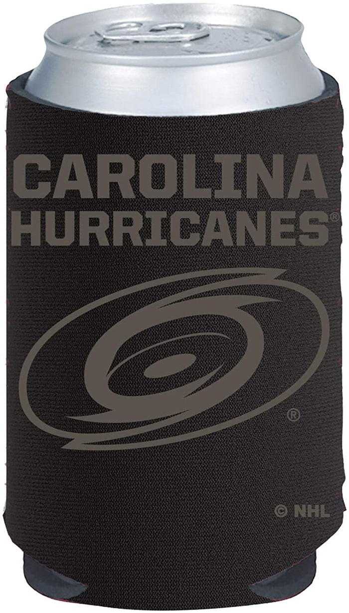 Carolina Hurricanes Tonal Black Design 2-Pack 12oz CAN Neoprene Beverage Insulator Holder Cooler Hockey