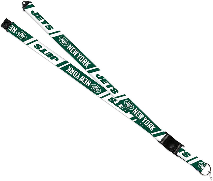 New York Jets Lanyard Keychain Double Sided Breakaway Safety Design Adult 18 Inch
