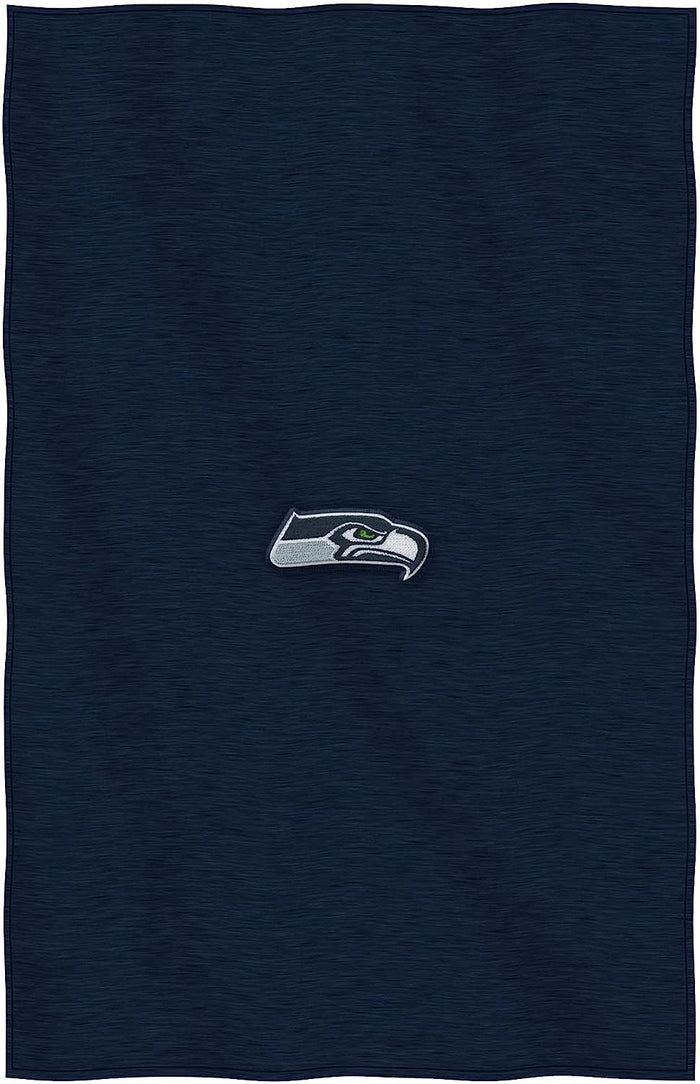 Seattle Seahawks Throw Blanket, Sweatshirt Design, Embroidered Logo, Dominate Style, 54x84 Inch