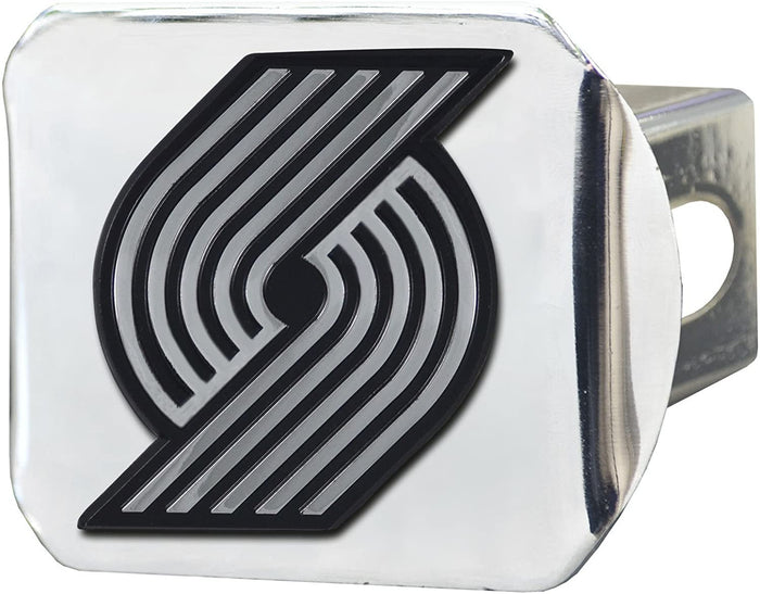 Portland Trail Blazers Hitch Cover Solid Metal with Raised Chrome Metal Emblem 2" Square Type III