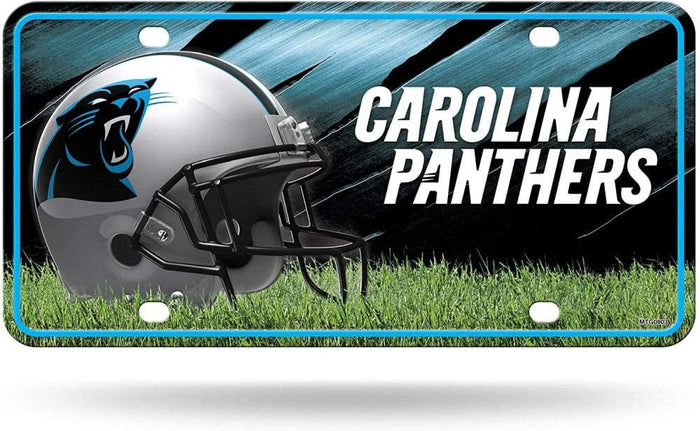 Carolina Panthers Metal Auto Tag License Plate, Field Design, 6x12 Inch