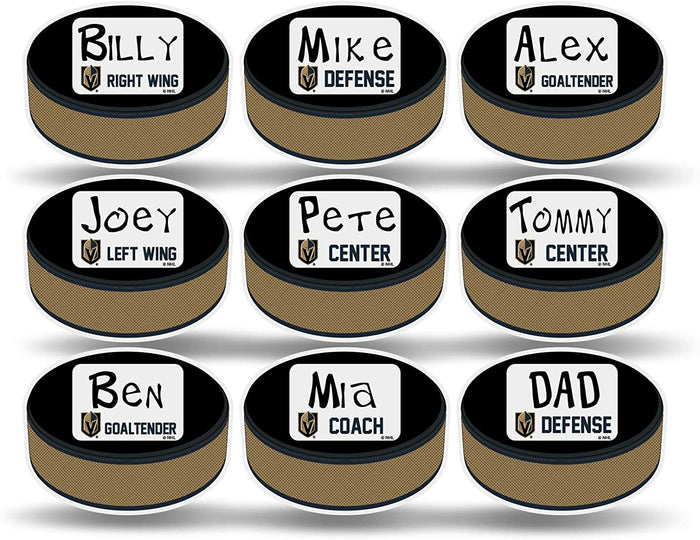 Vegas Golden Knights Reusable Table Setting Place Cards, 9-Piece Set