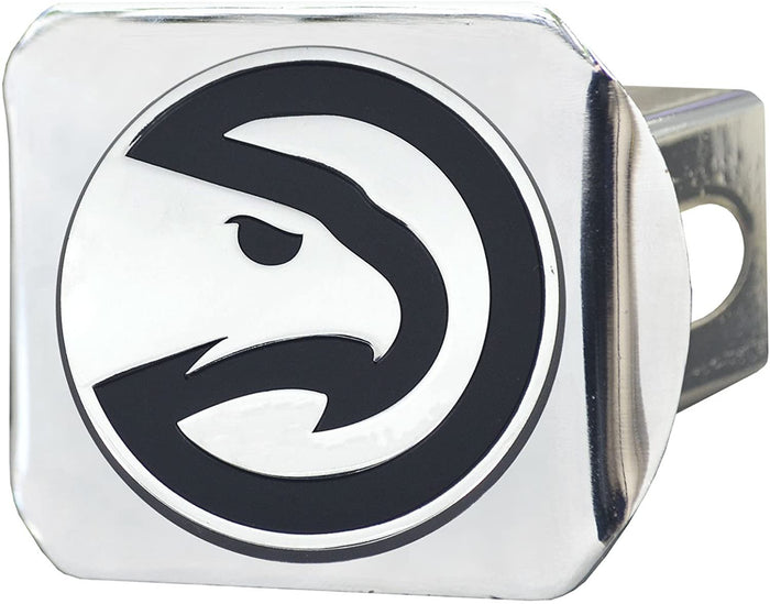 Atlanta Hawks Hitch Cover Solid Metal with Raised Chrome Metal Emblem 2" Square Type III