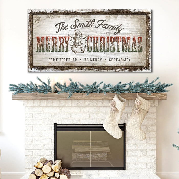 Merry Christmas Sign by Tailored Canvases