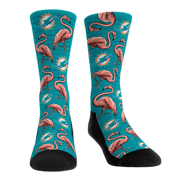 Miami Dolphins - Flamingos by Rock 'Em Socks