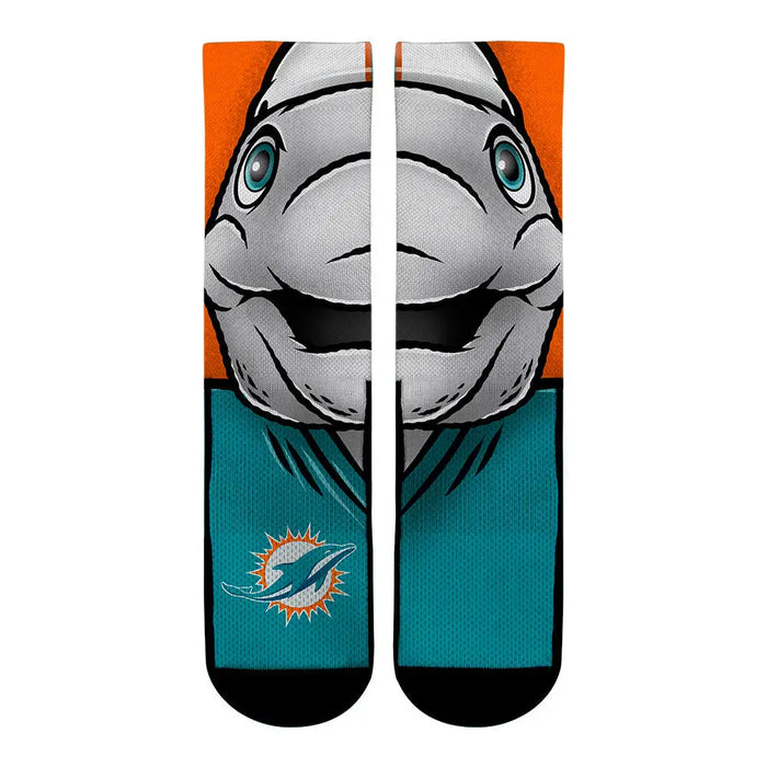 Miami Dolphins - Split Face Mascot by Rock 'Em Socks