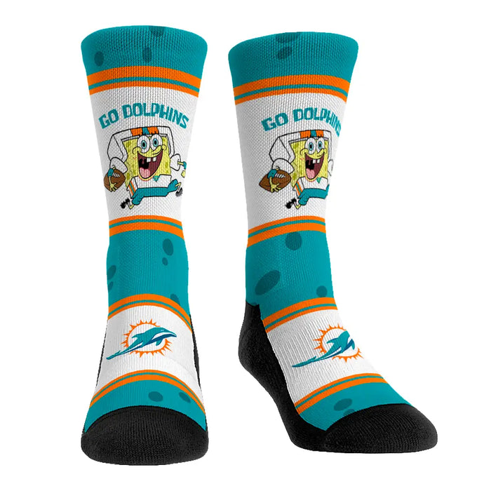 Miami Dolphins - SpongeBob SquarePants - Team Up by Rock 'Em Socks