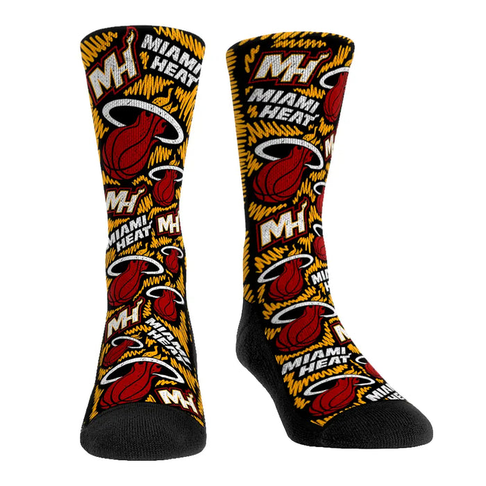 Miami Heat - Logo Sketch by Rock 'Em Socks