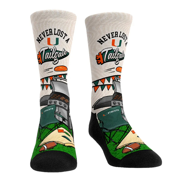 Miami Hurricanes - Never Lost a Tailgate by Rock 'Em Socks