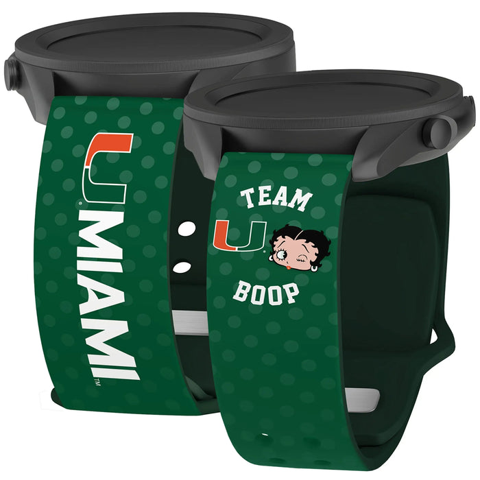 Miami Hurricanes X Betty Boop HD Watchband for Samsung, Garmin, Fossil, and More by Affinity Bands