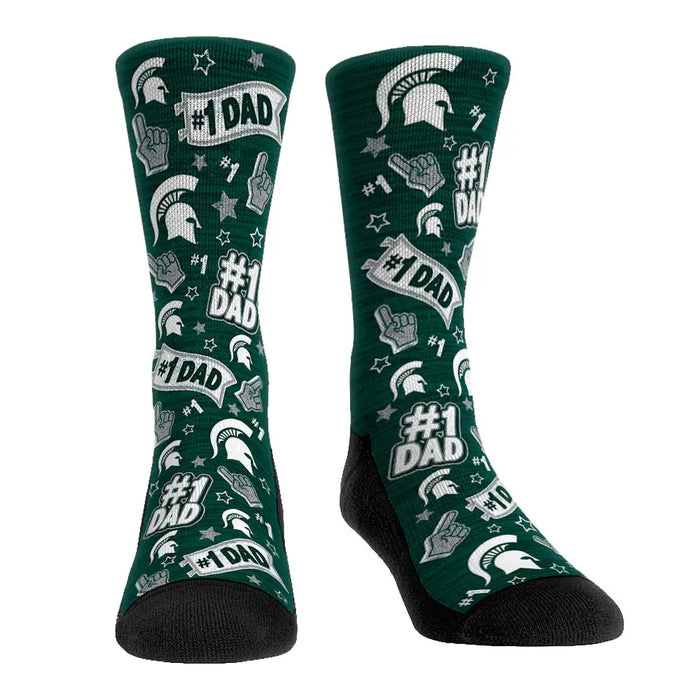 Michigan State Spartans - #1 Dad by Rock 'Em Socks