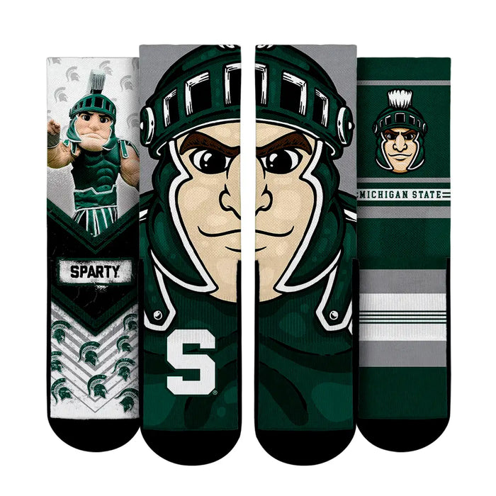 Michigan State Spartans - Mascot 3-Pack by Rock 'Em Socks