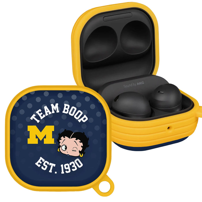 Michigan Wolverines X Betty Boop HDX Samsung Galaxy Buds Pro & Buds Live Case Cover by Affinity Bands