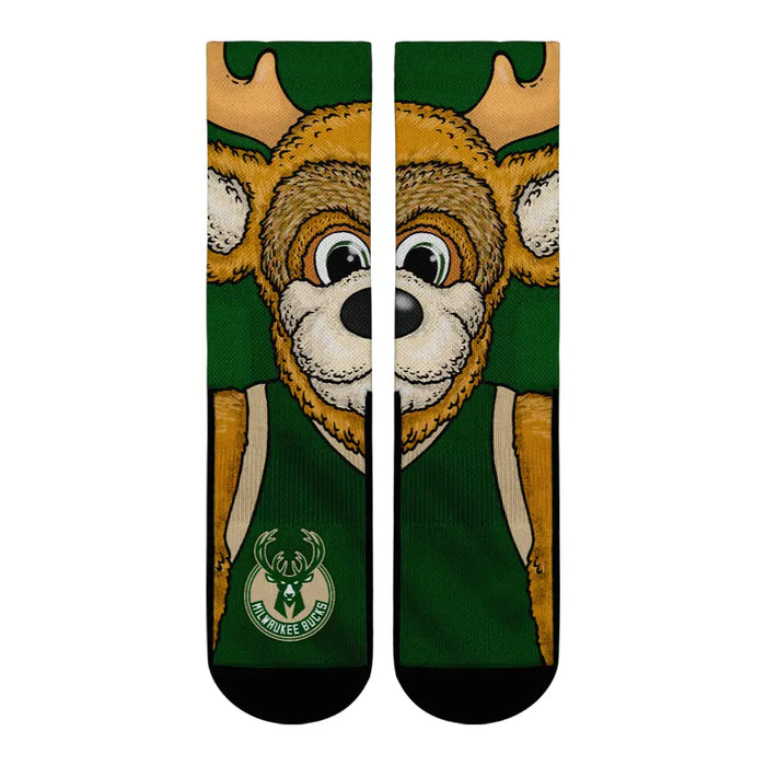 Milwaukee Bucks - Split Face Mascot by Rock 'Em Socks