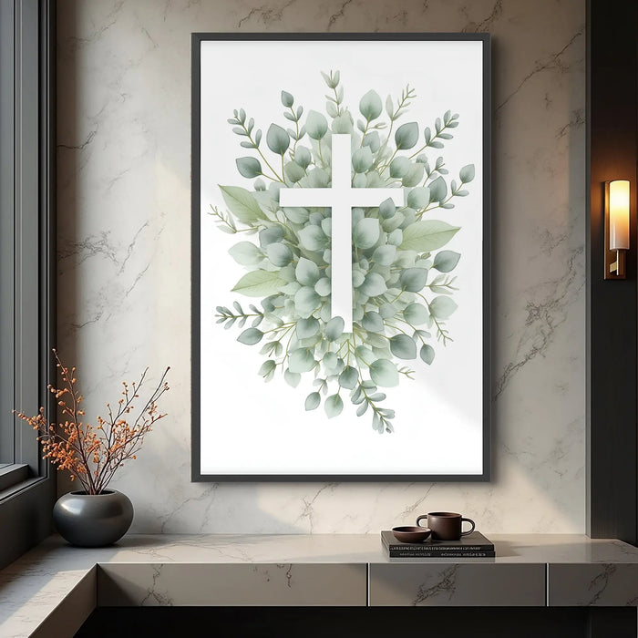 Minimalist Cross Faith Wall Art by Tailored Canvases