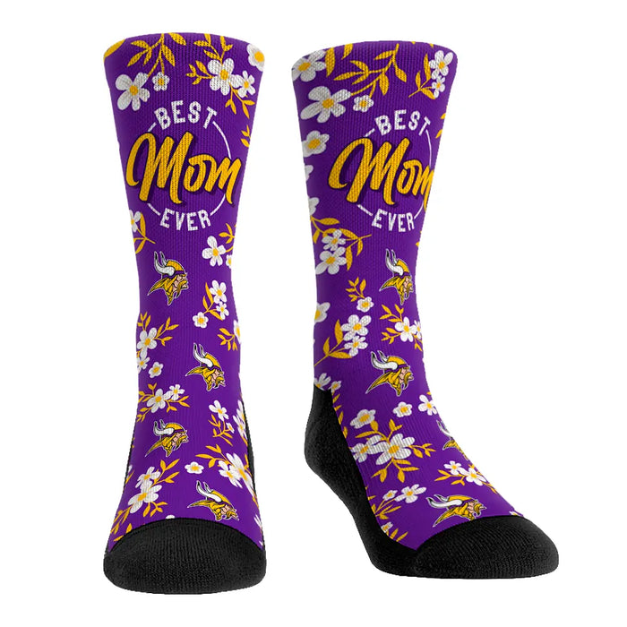 Minnesota Vikings - Best Mom Floral by Rock 'Em Socks