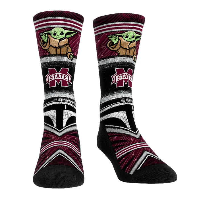 Mississippi State Bulldogs - Star Wars - Grogu Intergalactic Fan by Rock 'Em Socks
