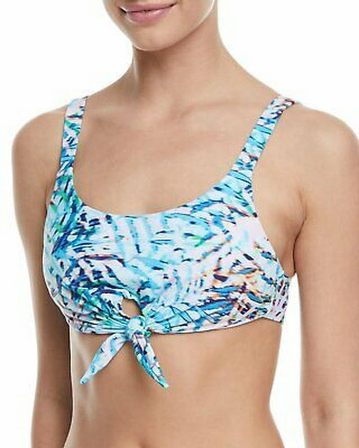 PilyQ Knotted Crop Bikini Top, Size Small by Vanessa Jane