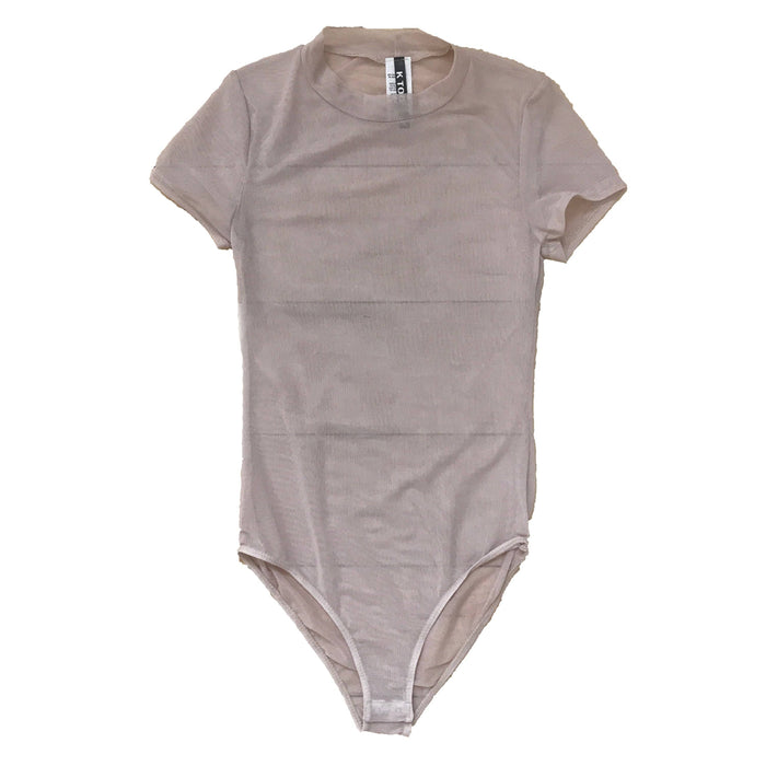 See-Thru Mock Neck Bodysuit by The House of Stylez