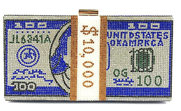 Bling Money Bag Clutch/Crossbody -Blue by The House of Stylez