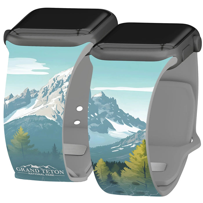 National Parks Grand Teton HD Fitbit Versa 3 & Sense 1 Watch Band by Affinity Bands