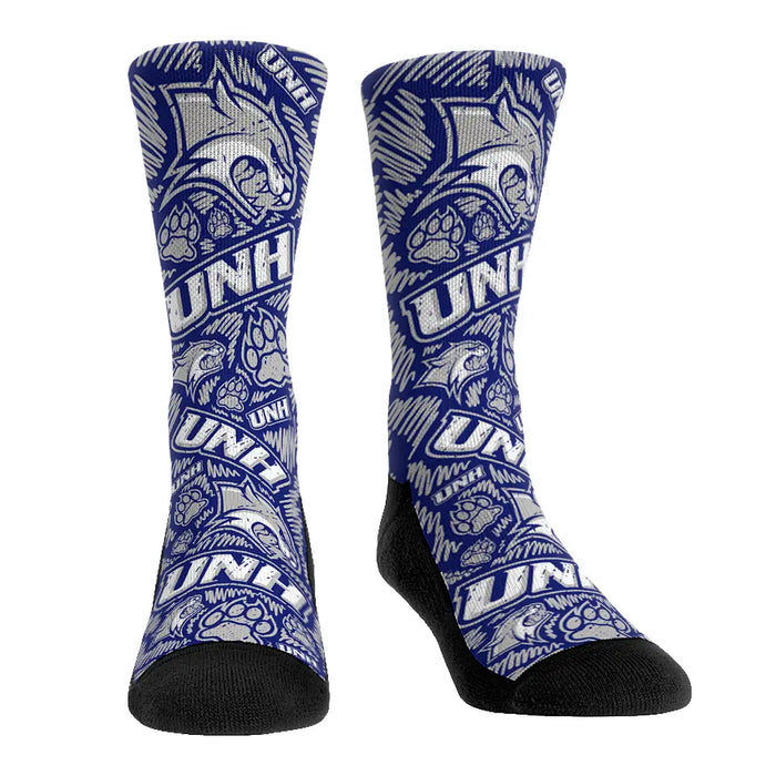 New Hampshire Wildcats - Logo Sketch by Rock 'Em Socks