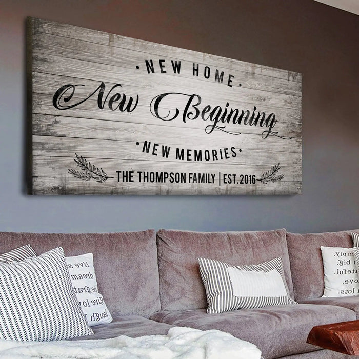 New Home Sign by Tailored Canvases