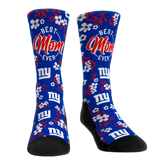 New York Giants - Best Mom Floral by Rock 'Em Socks