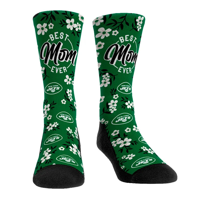 New York Jets - Best Mom Floral by Rock 'Em Socks