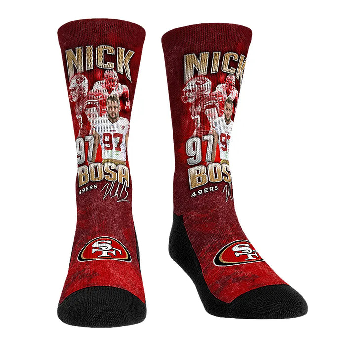 Nick Bosa - San Francisco 49ers - Retro Photo by Rock 'Em Socks