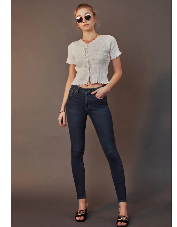 Nickie High Rise Super Skinny Jeans - Dark by Boutique 23