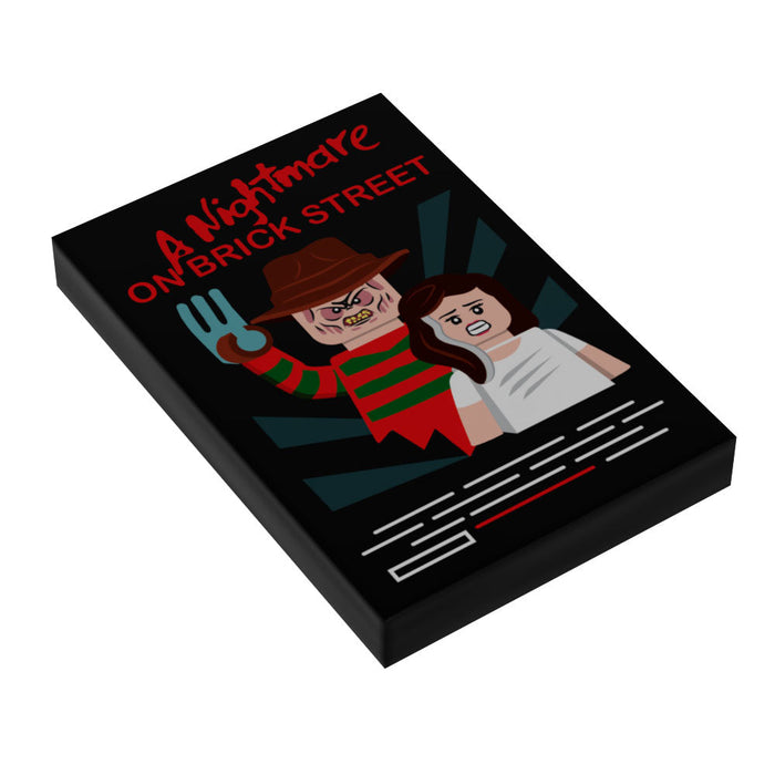 Nightmare on Brick Street Movie Cover (2x3 Tile) - B3 Customs by B3 Customs