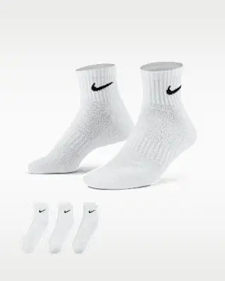 Nike 3pk Men’s Everyday Training Dri-Fit Ankle Socks, Size L - White Color by Price Is Right Miami