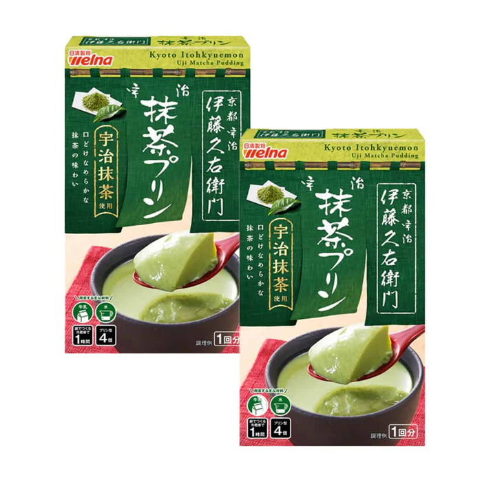 Nissin Welna Kyoto Itohyuemon Uji Matcha Pudding Powder x 2 Boxes by Nava Beauty