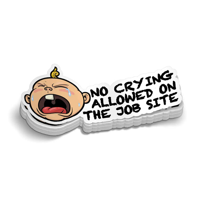 No Crying - Hard Hat Decal by Armed American Supply