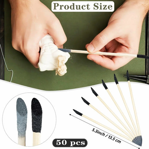 Nokiils 100Pcs Sanding Stick 280 Grit Fine Detailing 5.4x0.2 Inch Aluminum Oxide - Sanding Discs